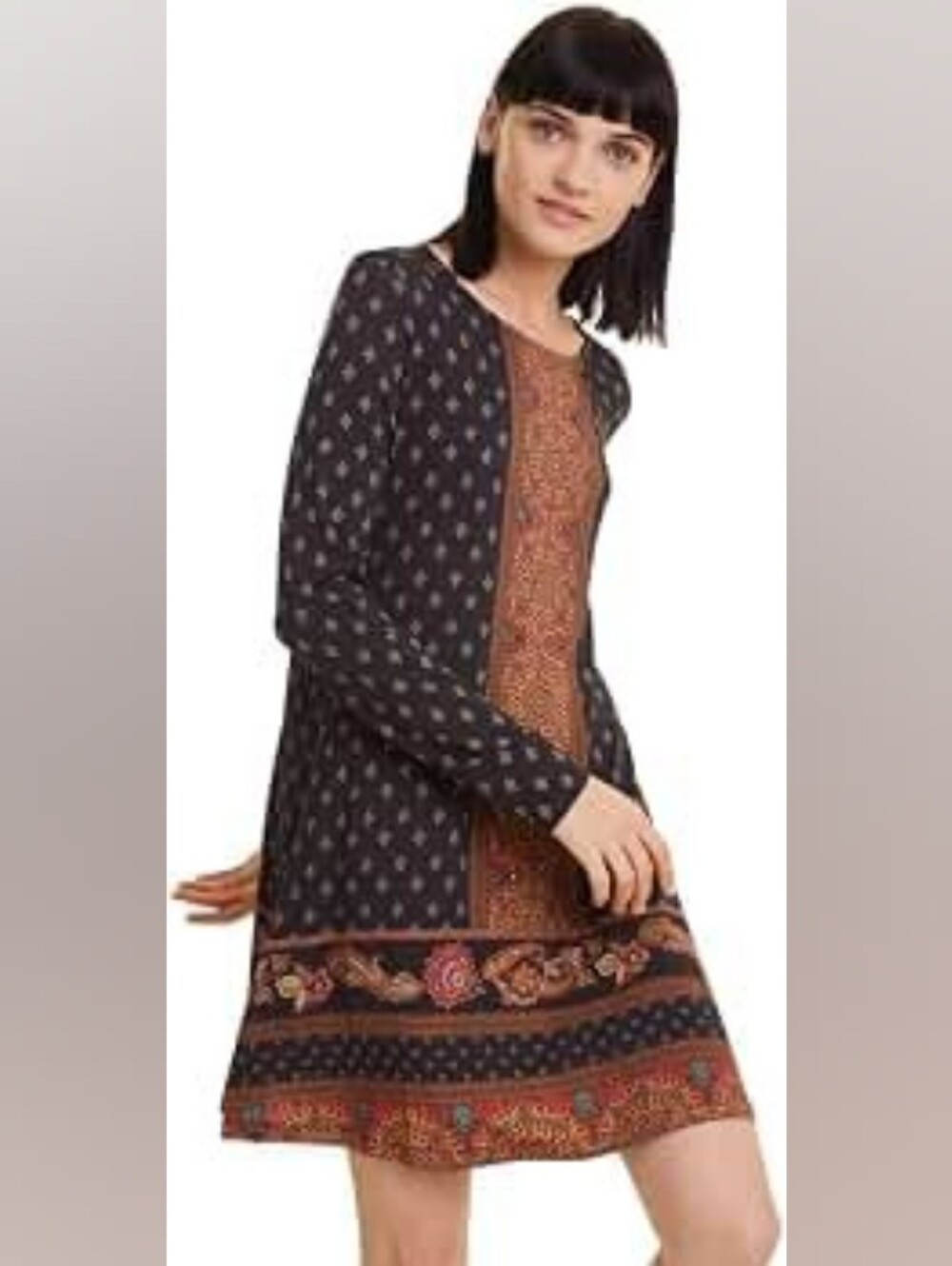 Desigual Small Camille Geometric & Paisley Tunic Dress